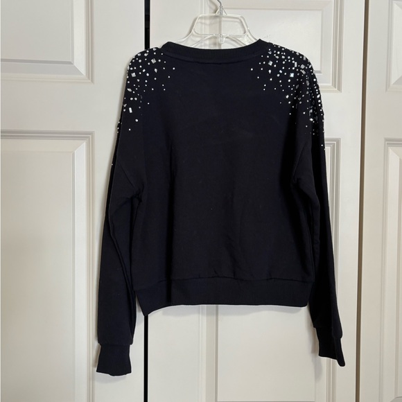 NWT Truth by Republic Black Women's Embellished Sweatshirt - Picture 3 of 9